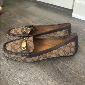 Brown coach loafers size 10 women’s